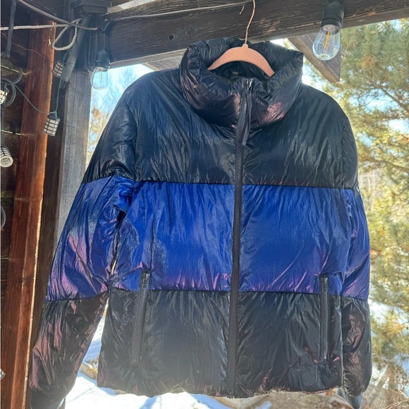 True Religion Down Jacket in Night Blue